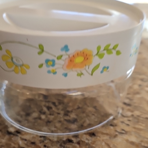 4 Vintage Pyrex See & Store Wildflower Glass Canisters Storage oven safe - Picture 8 of 15